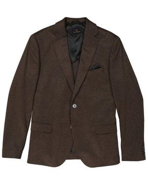 Zuitable Herren Sakko Jersey Meliert - Braun