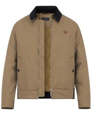 Fred Perry Herren Jacke Unifarben - Braun