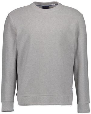 Olymp Herren Sweatshirt Unifarben - Grau