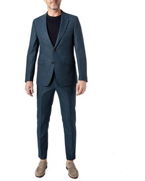 Strellson Herren Anzug Meliert Slim Fit - Blau
