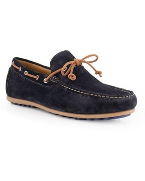 Floris Van Bommel Herren Bootsschuhe Veloursleder - Blau