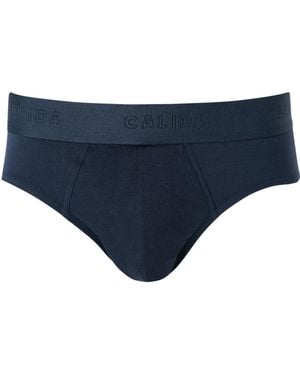 CALIDA Herren Slip Viskose/Modal Unifarben - Blau