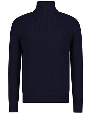 North Sails Herren Rollkragen-Pullover Unifarben - Blau