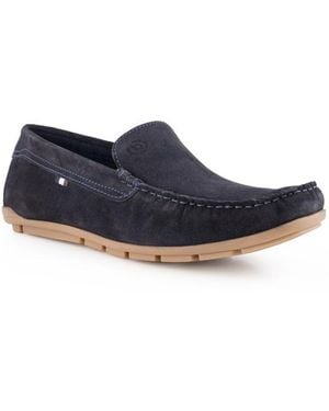 Bugatti Herren Mokassins Veloursleder - Blau