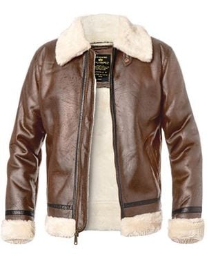Alpha Industries Herren Jacke Unifarben - Braun