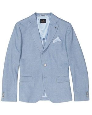 Zuitable Herren Sakko Jersey Meliert - Blau