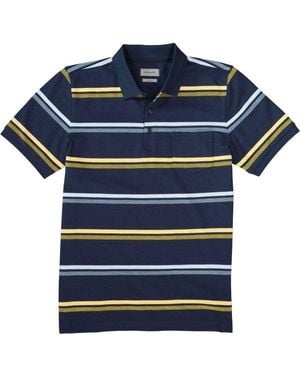 Pierre Cardin Herren Polo-Shirt Gestreift - Blau
