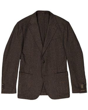 Windsor. Herren Sakko Wolle-Seide Meliert - Braun