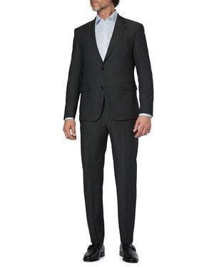 Strellson Herren Anzug Meliert Slim Fit - Schwarz