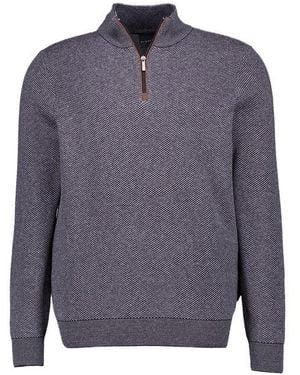 Bugatti Herren Pullover Unifarben - Blau