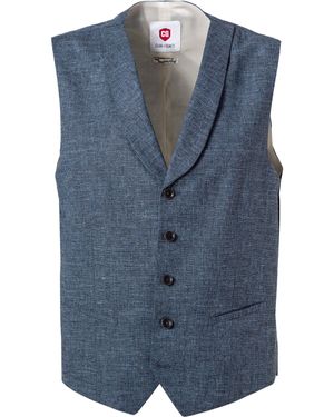 Cg Herren Weste Meliert Slim Fit - Blau