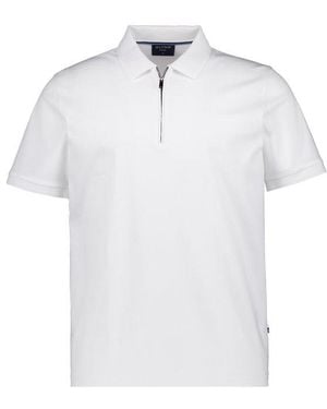 Olymp Herren Polo-Shirts Baumwoll-Jersey - Weiß
