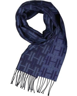 Hackett Herren Schal Merinowolle - Blau