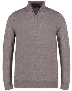 Hechter Paris Herren Pullover Schwarz,Weiß Gemustert - Grau