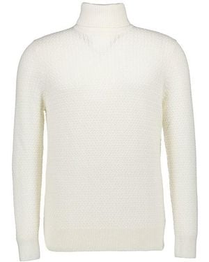 Strellson Herren Pullover Unifarben - Weiß