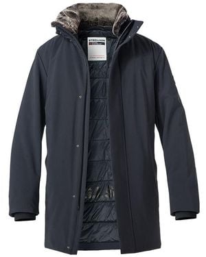 Strellson Herren Jacke Mikrofaser Unifarben - Blau