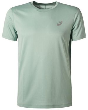 Asics Herren T-Shirt Mikrofaser/Funktion Unifarben - Grün