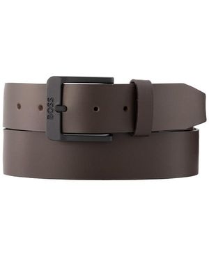 BOSS Herren Gürtel Glattleder - Braun