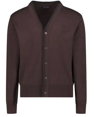 Fred Perry Herren Cardigan Unifarben - Braun