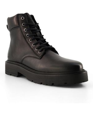 Replay Herren Schnürboots Glattleder - Schwarz