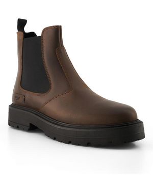Replay Herren Chelsea Boots Glattleder - Braun
