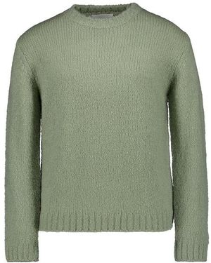 Juvia Herren Pullover Wolle Unifarben - Grün