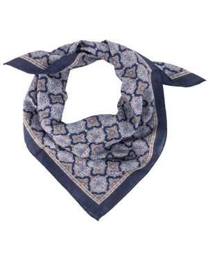 Ascot Herren Bandana Seide Gemustert - Blau