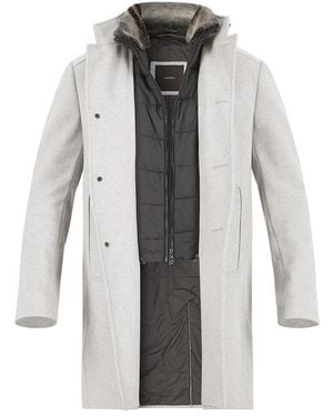 Windsor. Herren Mantel Unifarben - Grau