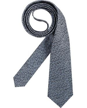 Lanvin Herren Krawatte Seide Geblümt - Blau