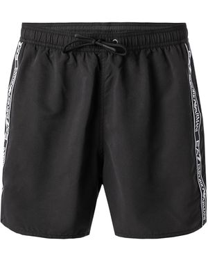 EA7 Herren Badeshorts Mikrofaser Unifarben - Schwarz