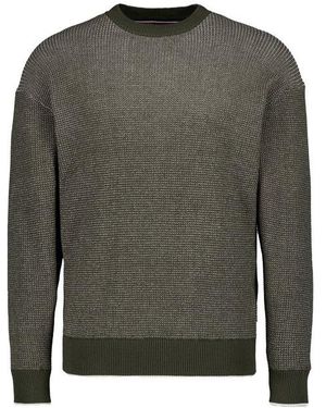 Hechter Paris Herren Pullover Baumwolle Meliert - Grün
