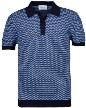 Baldessarini Herren Polo-Shirt Gemustert - Blau