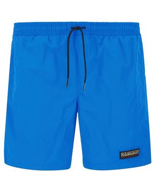 Napapijri Herren Badeshorts Unifarben - Blau