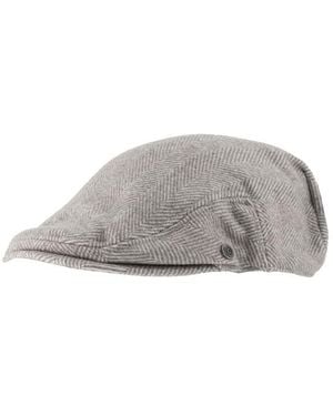 Bugatti Herren Mützen/Caps/Hüte,Blau Woll-Stoff - Grau