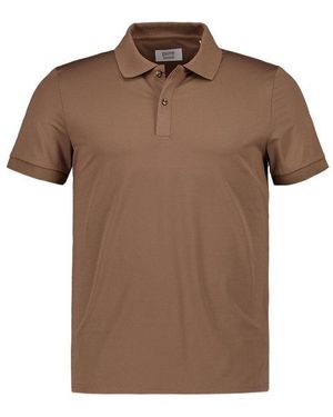 Pure Herren Polo-Shirt Funktionsmaterial Slim Fit - Braun