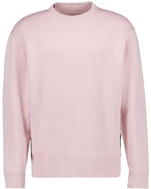 Juvia Herren Pullover Baumwolle Unifarben - Pink
