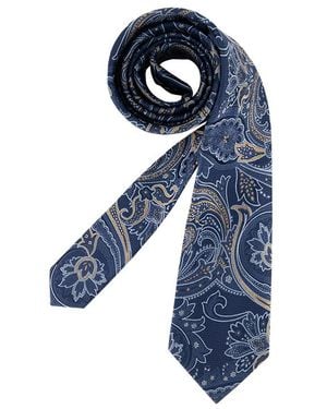Bugatti Herren Krawatten Gemustert - Blau