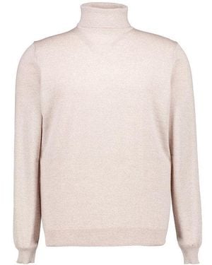 Stenströms Herren Pullover Merinowolle Unifarben - Pink