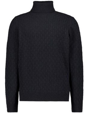 Hechter Paris Herren Rollkragenpullover Unifarben - Blau
