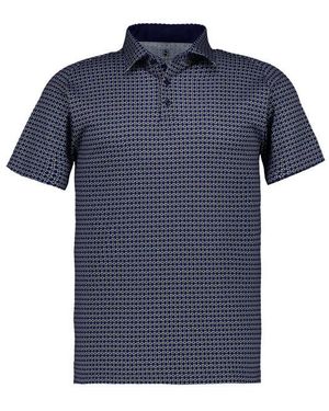 DESOTO Herren Polo-Shirt Gemustert - Blau