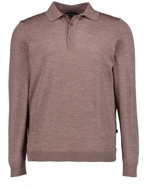 Maerz Herren Pullover Merinowolle Unifarben - Braun