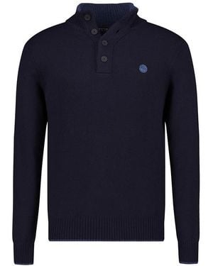 North Sails Herren Troyer Unifarben - Blau