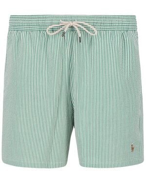 Polo Ralph Lauren Herren Badeshorts Baumwolle & Mix Gestreift - Grün