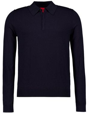 HUGO Herren Pullover Unifarben - Blau