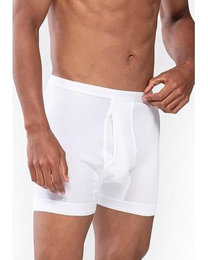 Mey Herren Trunk Baumwolle & Mix Unifarben - Weiß