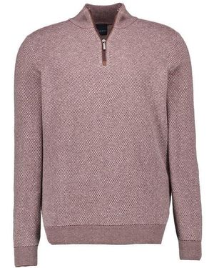 Bugatti Herren Pullover Braun,Rot Unifarben - Lila