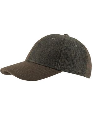 Hackett Herren Cap Wolle Gemustert - Grün