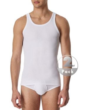 Schiesser Herren Tanktops Reine Baumwolle - Weiß