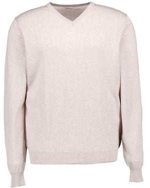 Stenströms Herren Pullover Merinowolle Unifarben - Pink