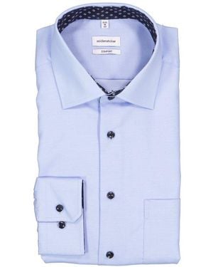 Seidensticker Herren Hemd Comfort Fit - Blau